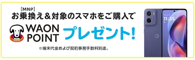 格安SIMの乗り換えキャンペーン イオンモバイル