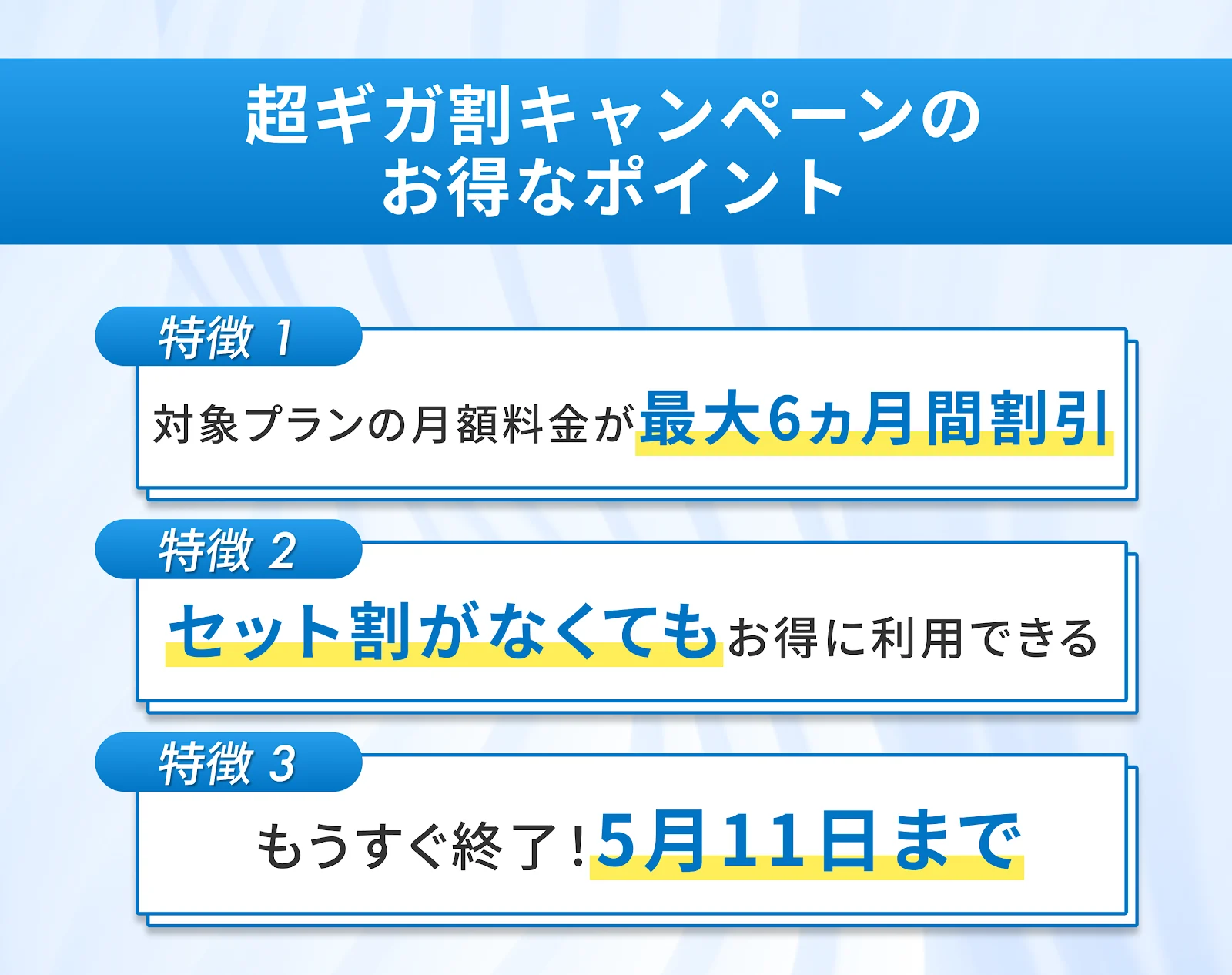 超ギガ割キャンペーンのお得なポイント