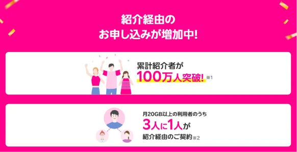 楽天モバイルへの乗り換え紹介キャンペーン実績バナー