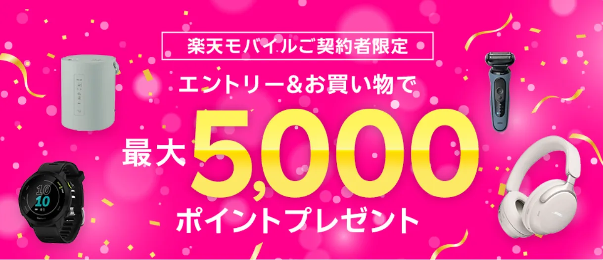 楽天モバイルのクーポンコード 楽天ビックキャンペーン