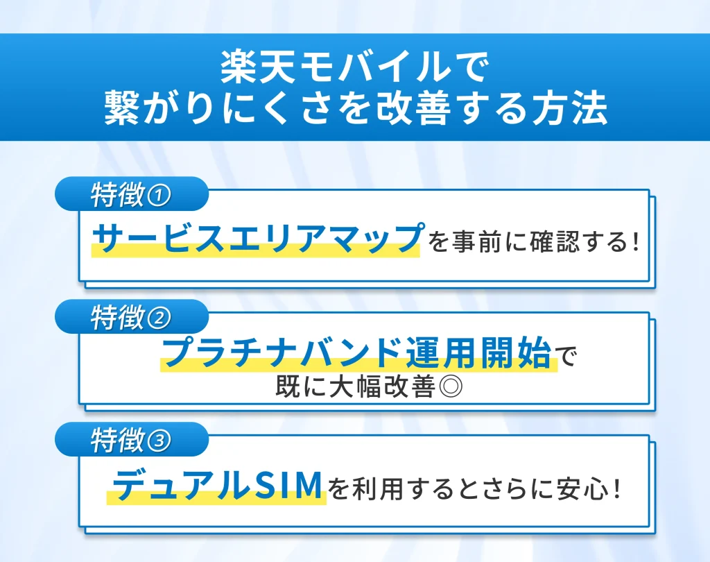 楽天モバイルで繋がりにくさを改善する方法