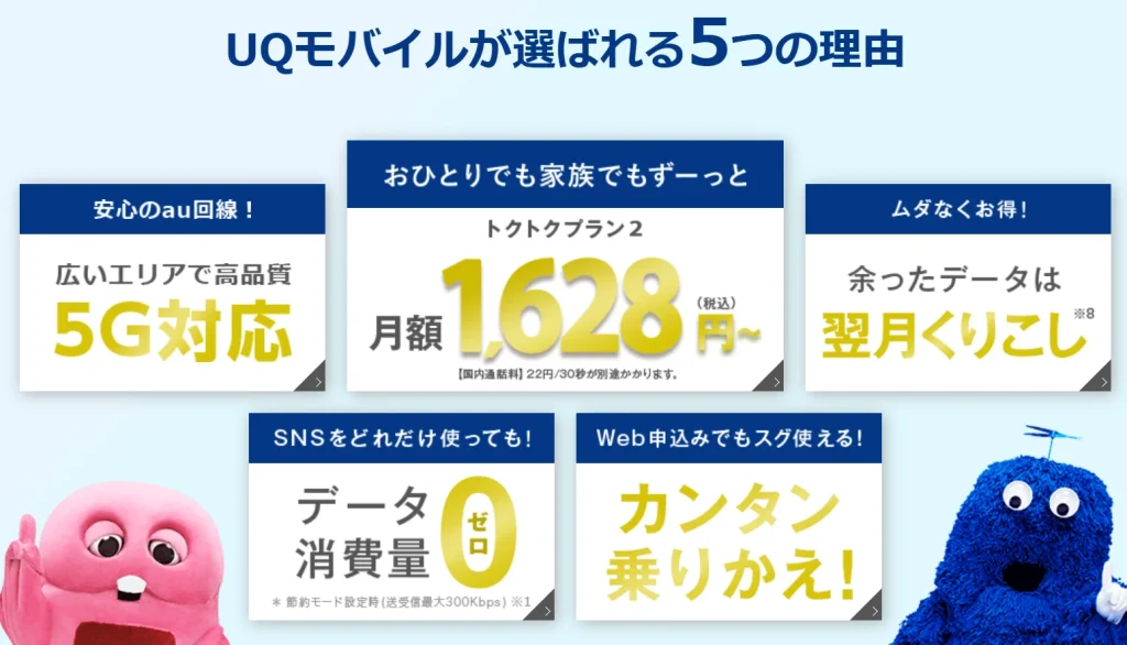 キャンペーンが豊富なUQモバイルが選ばれる理由