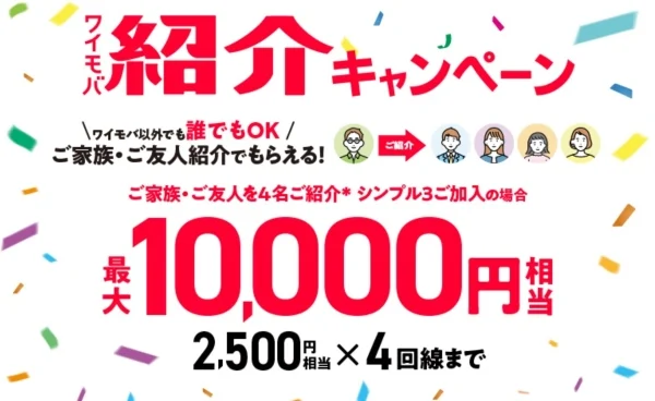 ワイモバ紹介キャンペーン