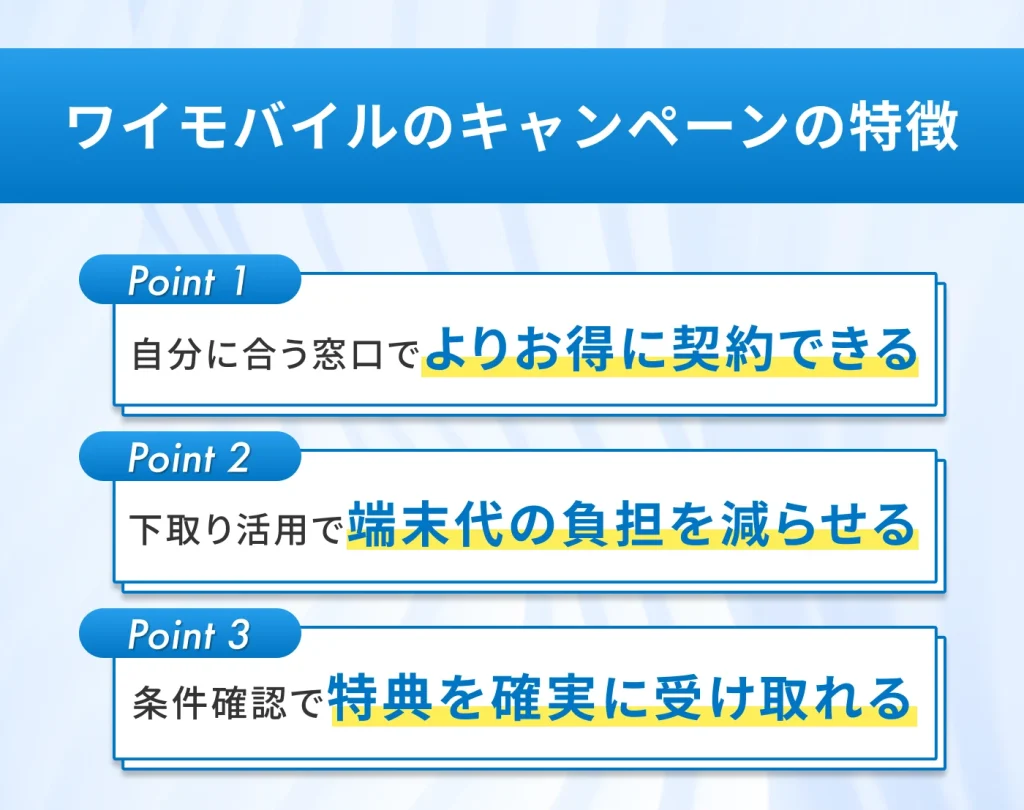 ワイモバイル おすすめポイント 窓口選び・下取り活用・条件確認