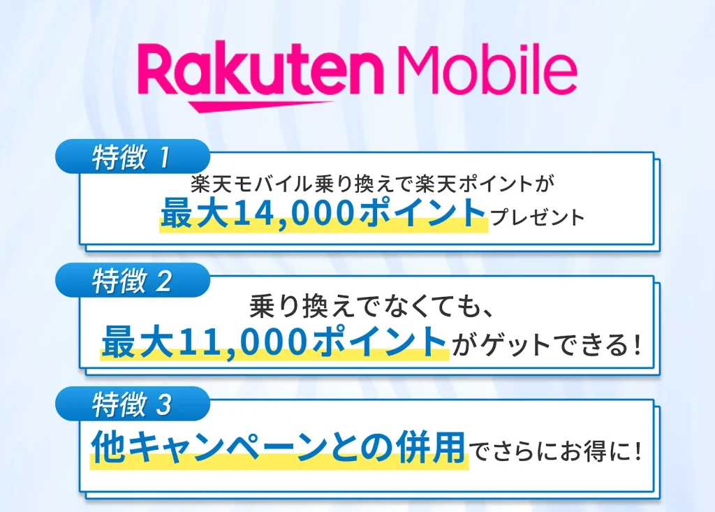 三木谷キャンペーンのお得な特徴